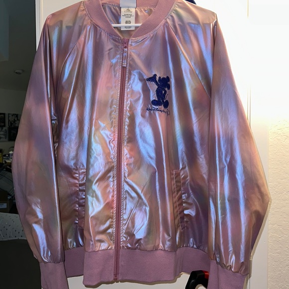 Disney Jackets & Blazers - Walt Disney World 50th Anniversary Pink Iridescent Bomber/Varsity Jacket